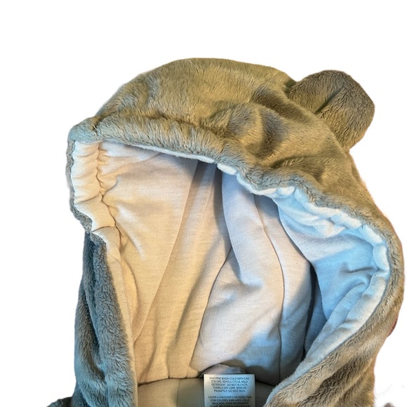 Carter's child of mine baby 0-3 months soft gray bunting sleep bodysuit 1042 - Picture 2 of 7